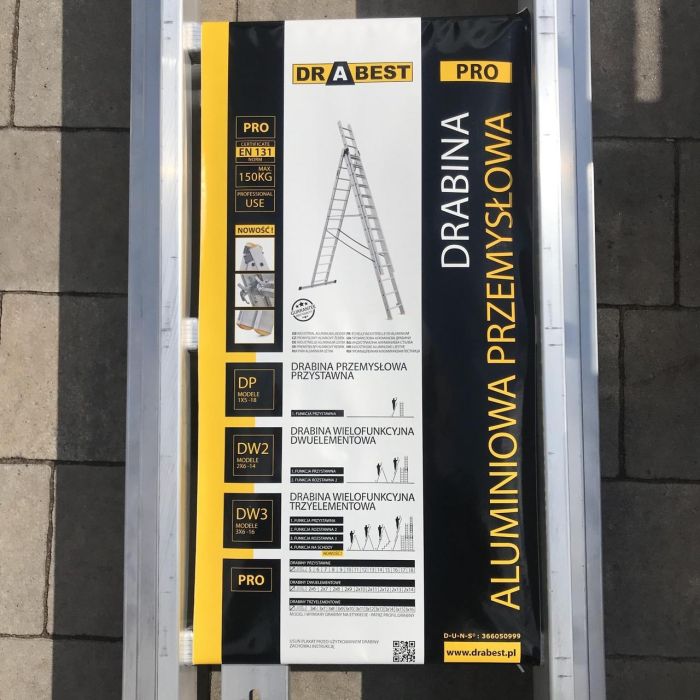 Лестница 3-секционная универсальная Drabest PRO 3х7
