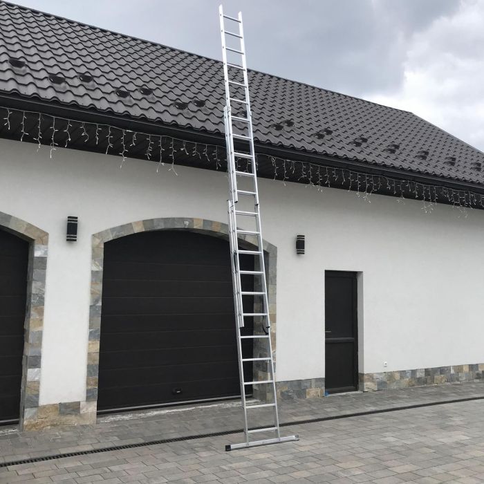 Лестница 3-секционная универсальная Drabest BASIC 3х11