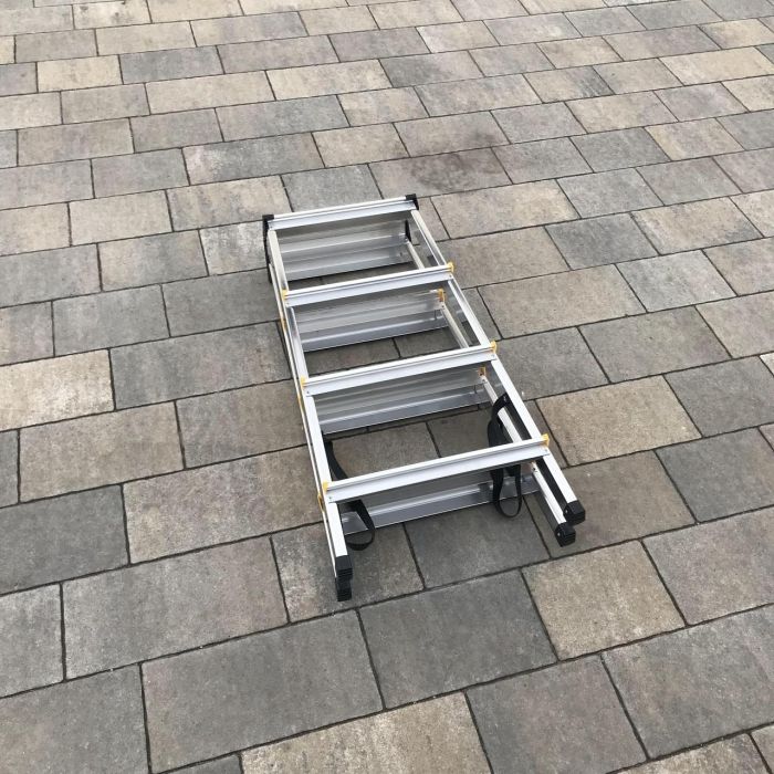 Двухсторонняя алюминиевая стремянка Drabest PRO 2х4 150 кг