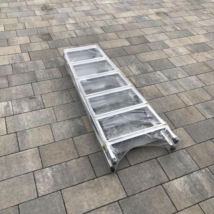 Двухсторонняя алюминиевая стремянка Drabest PRO 2х6 150 кг