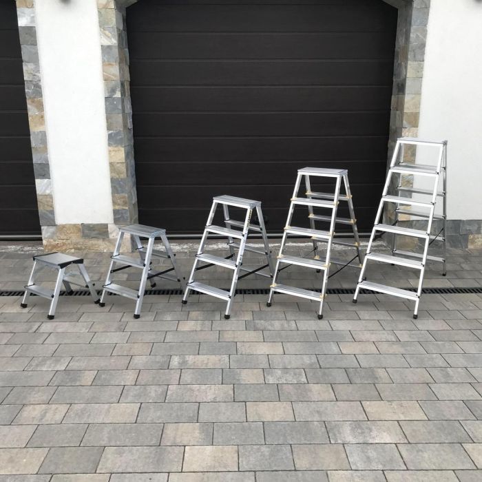 Двухсторонняя алюминиевая лестница Drabest BASIC 2х6 125 кг