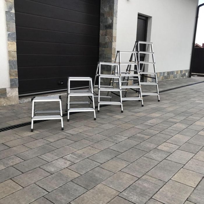 Двухсторонняя алюминиевая лестница Drabest BASIC 2х6 125 кг