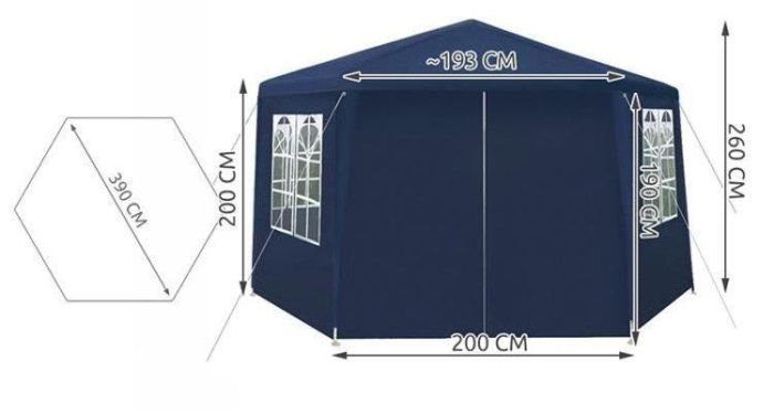 Садовый павильон 6-секционный Holla 2х2х2 м Белый