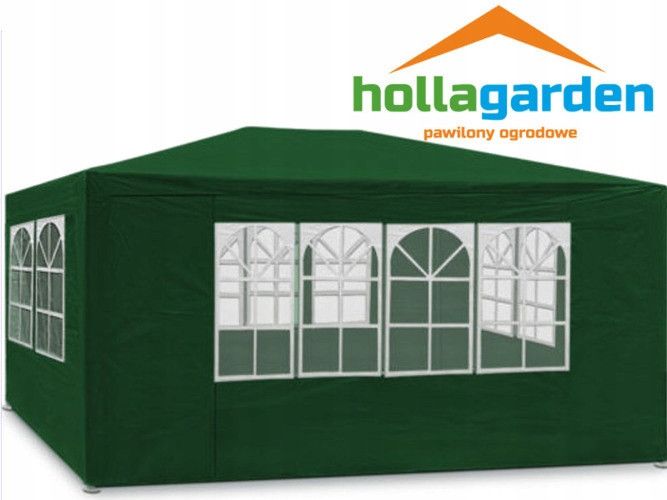 Садовый павильон Holla 3х4 м 4 стенки Зеленый