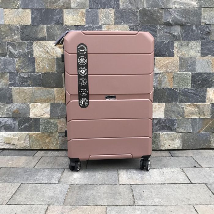 Валіза дорожня велика з поліпропілену Wings PP05 L Рожеве золото