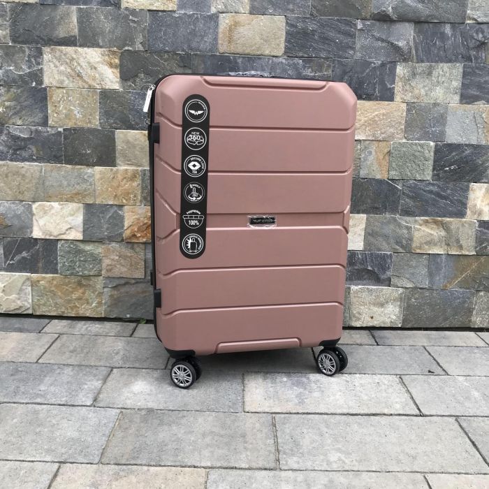Валіза дорожня середня з поліпропілену Wings PP05 M Рожеве золото