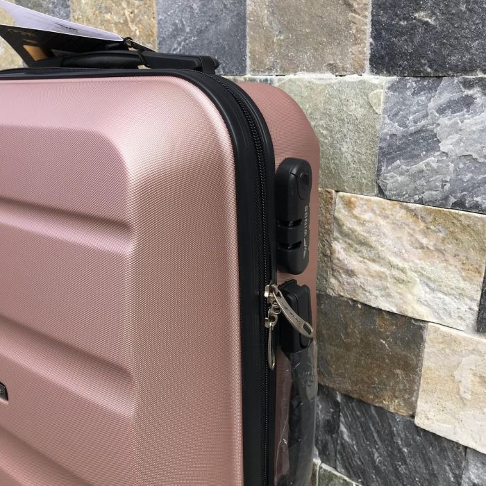 Валіза дорожня мала Wings AT01 S Рожеве золото