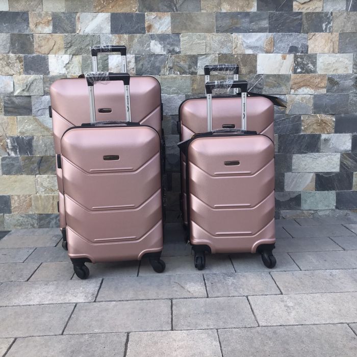 Валіза дорожня велика Wings 147 L Рожеве золото (з потертостями)