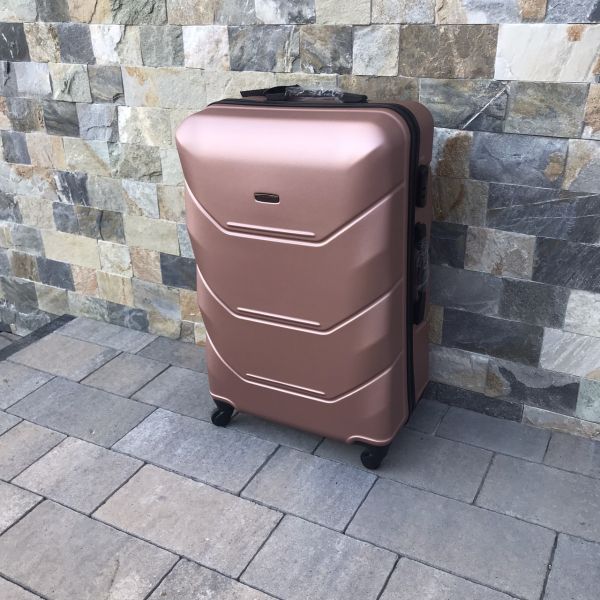 Валіза дорожня велика Wings 147 L Рожеве золото (з потертостями)