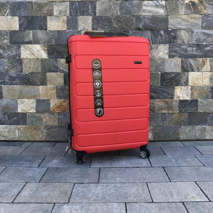 Валіза дорожня велика з поліпропілену Wings DQ181-03 L  Червоний