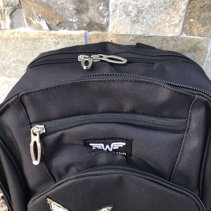 Рюкзак школьный детский с пеналом Wings PATCHES Черный