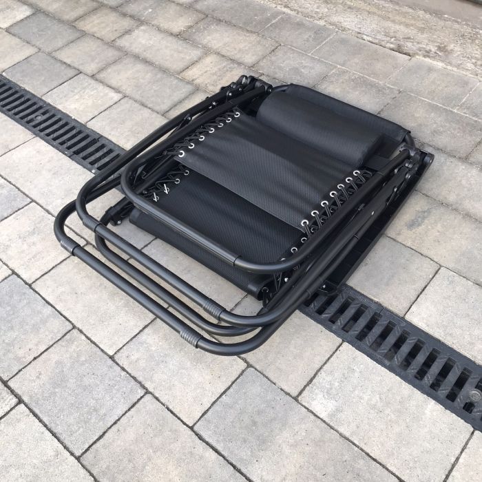 Садовый шезлонг тканевый OLER TEX Графитовый