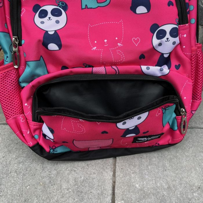 Рюкзак школьный детский с пеналом Wings PANDA Розовый