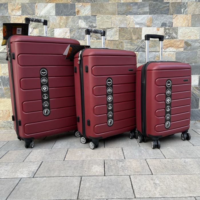 Валіза дорожня велика з поліпропілену Wings DQ181-03 L  Бордовий