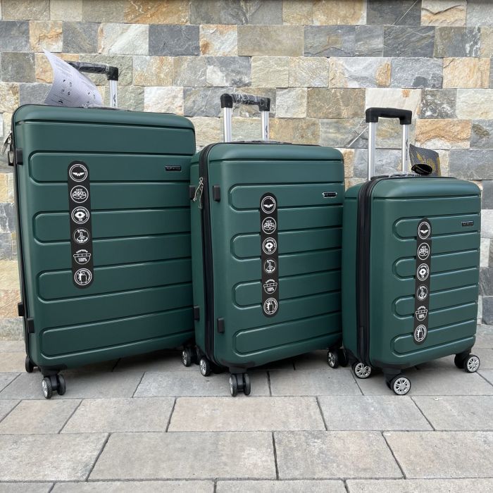 Валіза дорожня середня з поліпропілену Wings DQ181-03 M Зелений