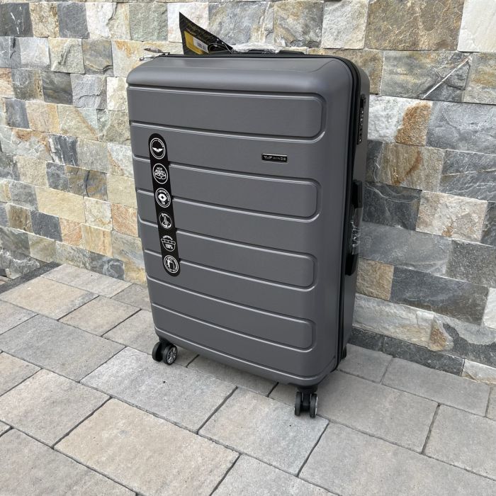 Валіза дорожня велика з поліпропілену Wings DQ181-03 L  Графітовий
