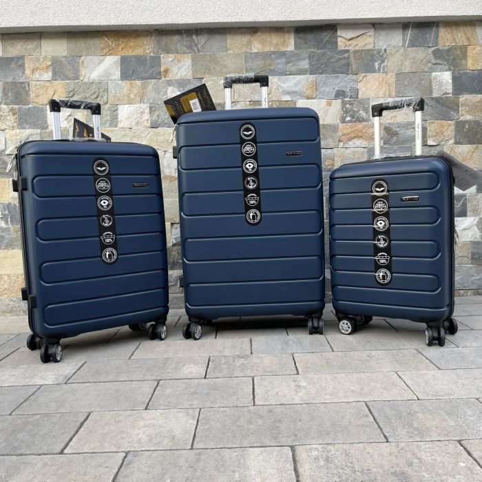 Валіза дорожня велика з поліпропілену Wings DQ181-03 L  Синій