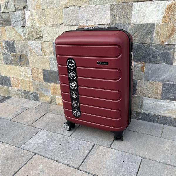 Валіза дорожня мала з поліпропілену Wings DQ181-03 S Бордовий