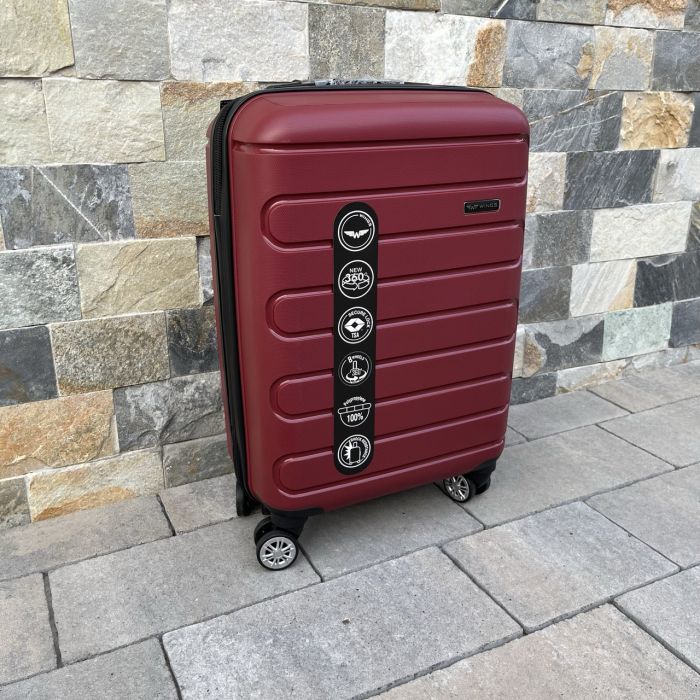 Валіза дорожня мала з поліпропілену Wings DQ181-03 S Бордовий