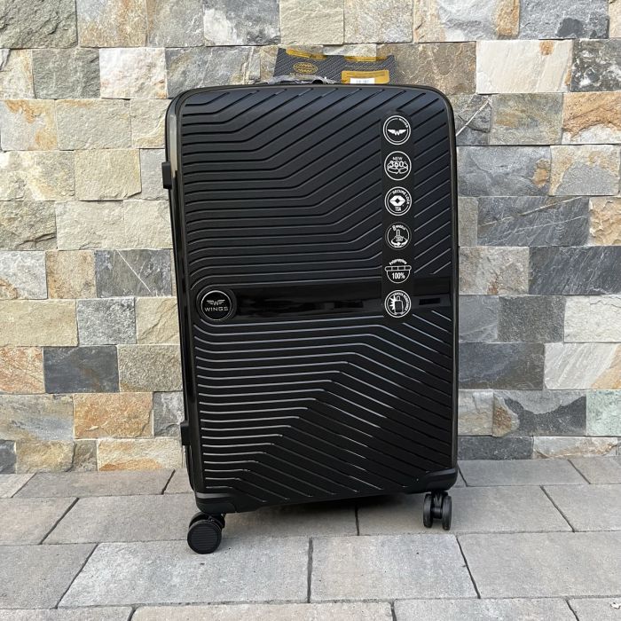 Валіза дорожня велика з поліпропілену Wings DQ181-04 L  Чорний