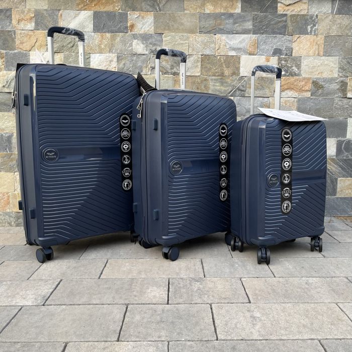 Валіза дорожня середня з поліпропілену Wings DQ181-04 M Синій