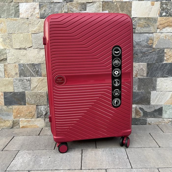 Валіза дорожня велика з поліпропілену Wings DQ181-04 L Червоний