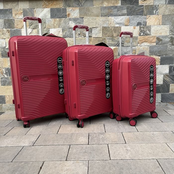 Валіза дорожня середня з поліпропілену Wings DQ181-04 M Червоний