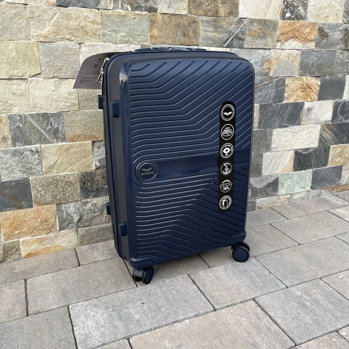 Валіза дорожня середня з поліпропілену Wings DQ181-04 M Синій