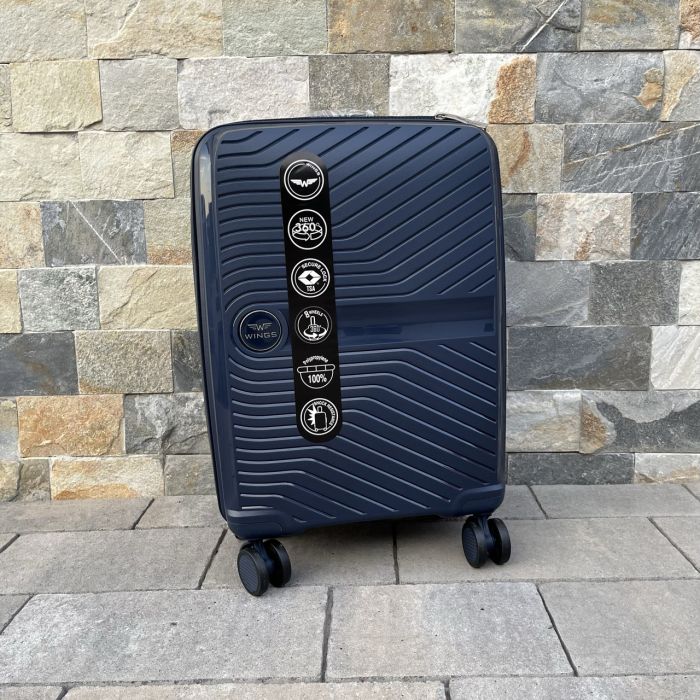 Валіза дорожня мала з поліпропілену Wings DQ181-04 S Синій
