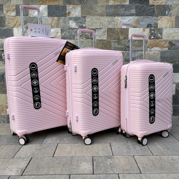 Валіза дорожня середня з поліпропілену Wings DQ181-05 M Рожевий