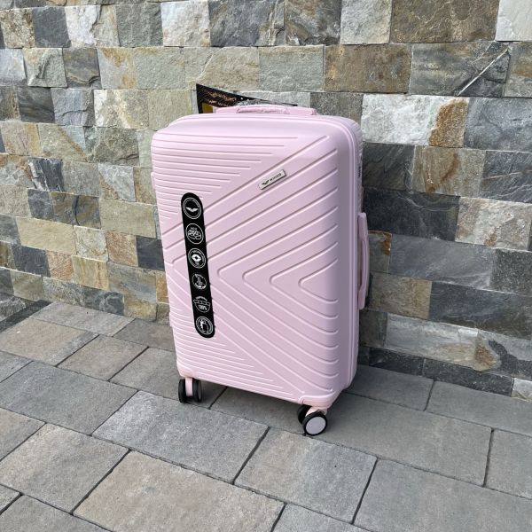 Валіза дорожня середня з поліпропілену Wings DQ181-05 M Рожевий