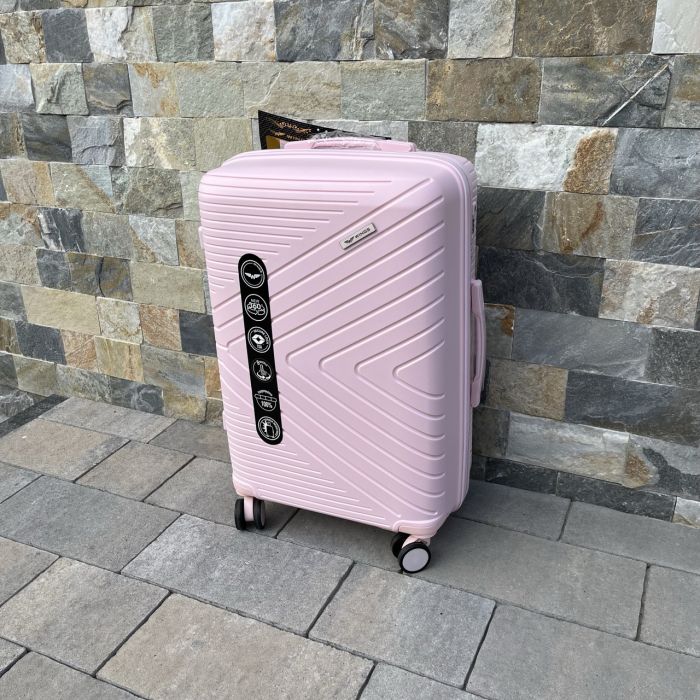 Валіза дорожня середня з поліпропілену Wings DQ181-05 M Рожевий