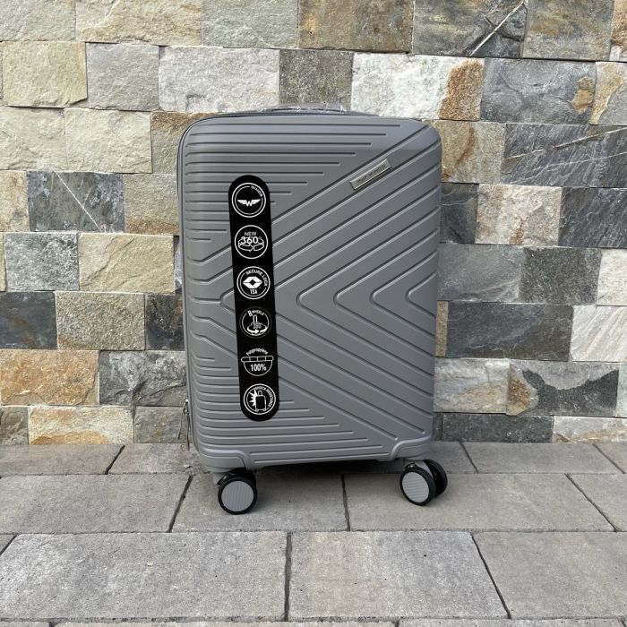 Валіза дорожня мала з поліпропілену Wings DQ181-05 S Графітовий