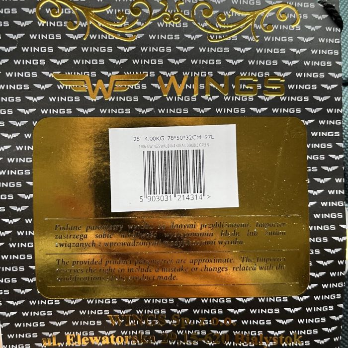 Валіза тканинна велика Wings 1706 L Зелений