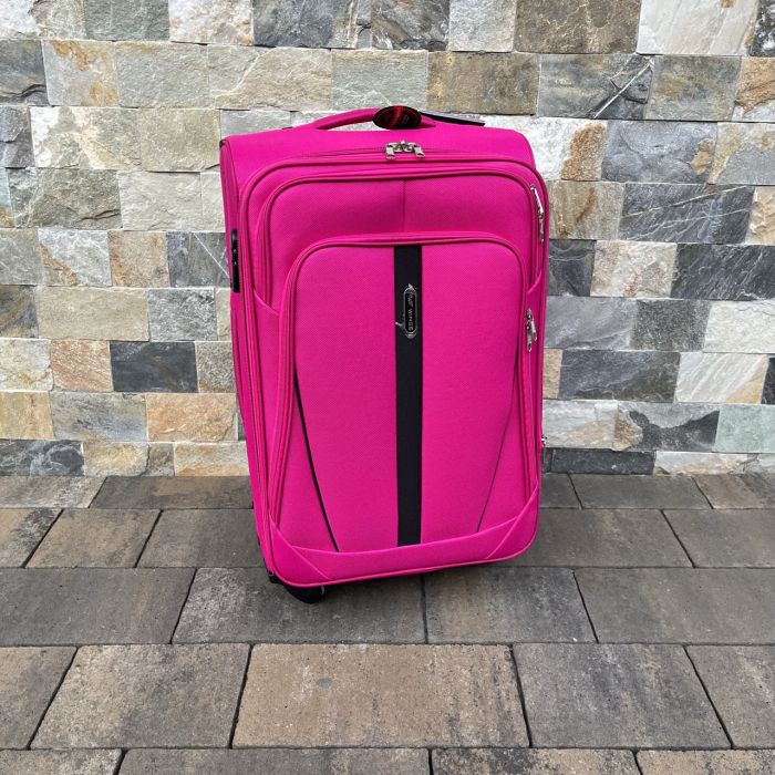 Валіза тканинна середня Wings 1706 M Рожевий