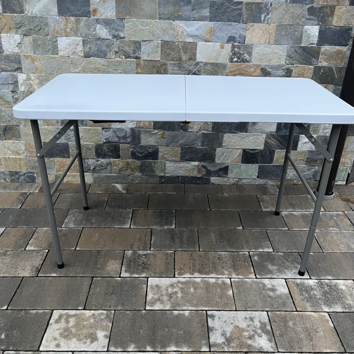Садовый стол раскладной HTF122A 122х61х74 см Светло-серый