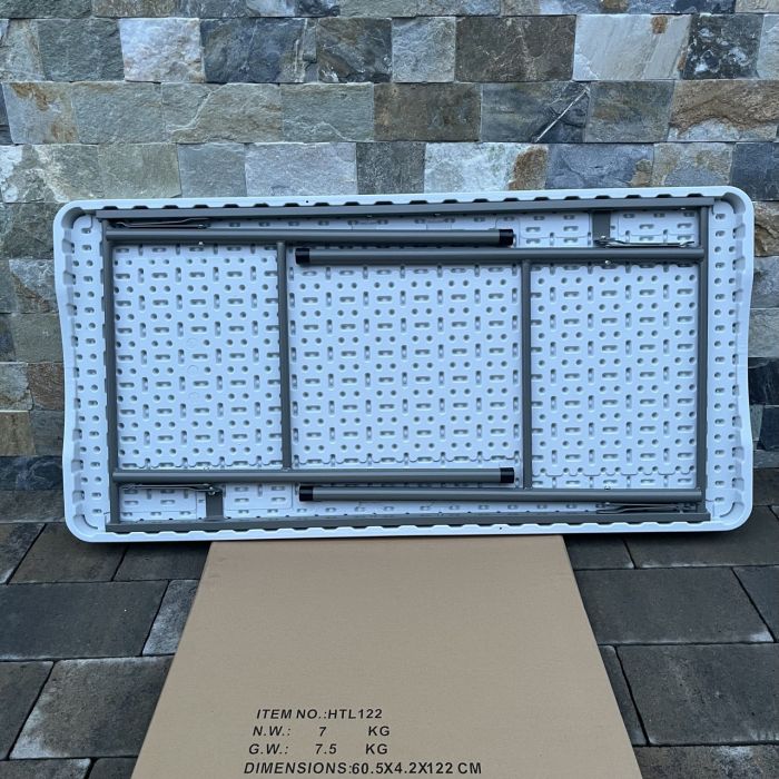 Садовый стол раскладной HTL122 122х61х74 см Светло-серый