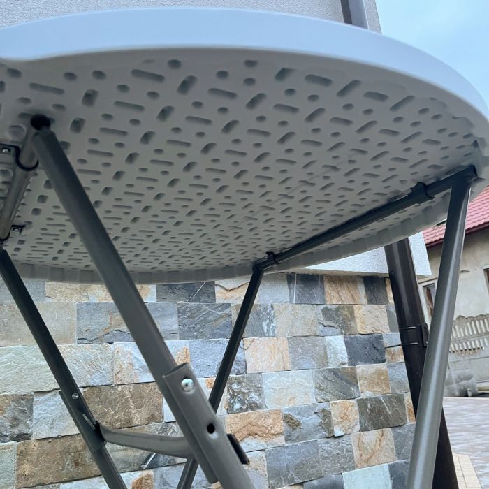 Садовый стол раскладной HTR80 80х80х110 см Светло-серый