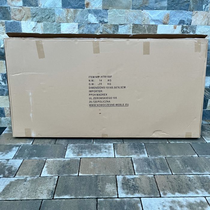 Садовый стол раскладной HTR150F 150х150х74 см Светло-серый