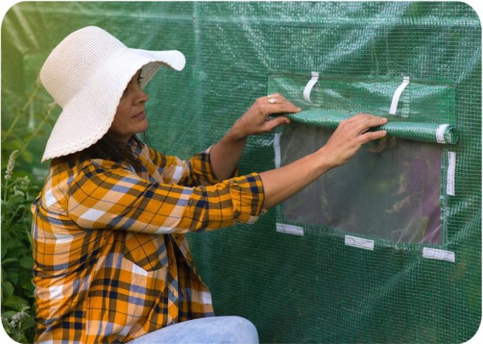 Теплица PLONOS 4976-B (профиль 25 мм, 2 входы) 6х3х2 м 18 м² Зеленый