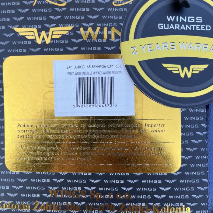 Валіза дорожня середня Wings WN01 M Синій