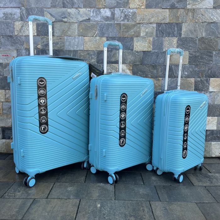 Валіза дорожня мала з поліпропілену Wings DQ181-05 S Блакитний (Macaron blue)