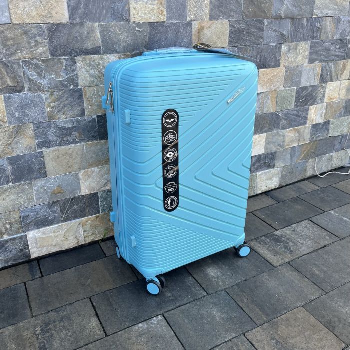 Валіза дорожня велика з поліпропілену Wings DQ181-05 L Блакитний (Macaron blue)