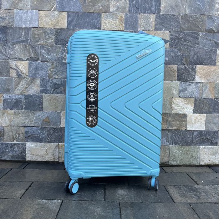 Валіза дорожня велика з поліпропілену Wings DQ181-05 L Блакитний (Macaron blue)