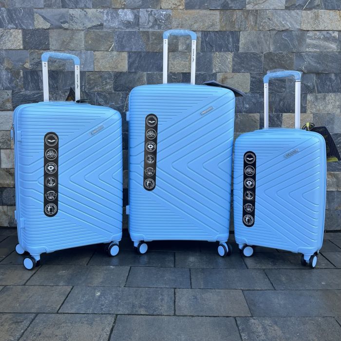 Валіза дорожня мала з поліпропілену Wings DQ181-05 S Світло-синій (Light blue)