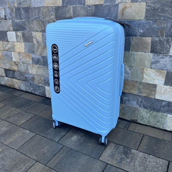 Валіза дорожня велика з поліпропілену Wings DQ181-05 L Світло-синій (Light blue)