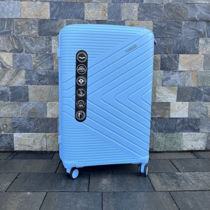 Валіза дорожня велика з поліпропілену Wings DQ181-05 L Світло-синій (Light blue)