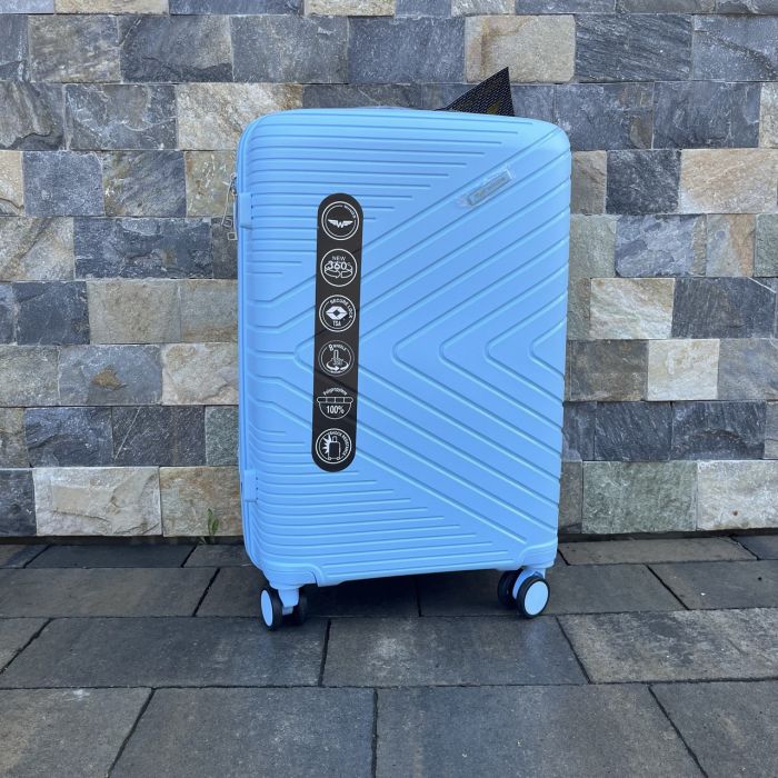 Валіза дорожня середня з поліпропілену Wings DQ181-05 M Світло-синій (Light blue)