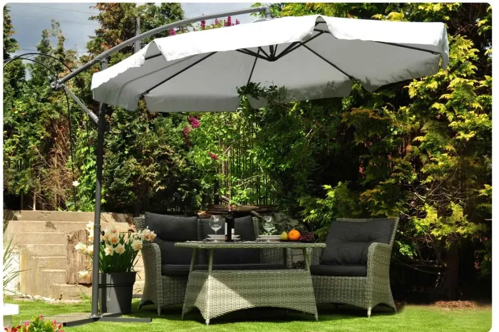 Зонт садовый с наклоном PLONOS 4230 Серый