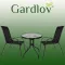 Набір садових меблів Gardlov - стіл 60 см + 2 крісла | Чорний